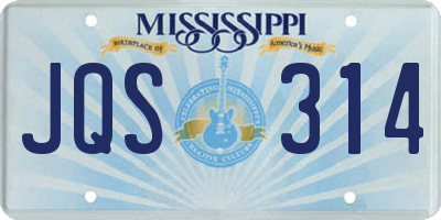 MS license plate JQS314