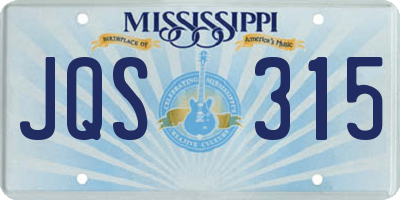MS license plate JQS315
