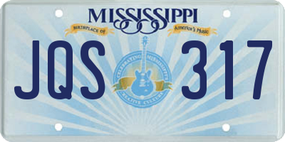 MS license plate JQS317