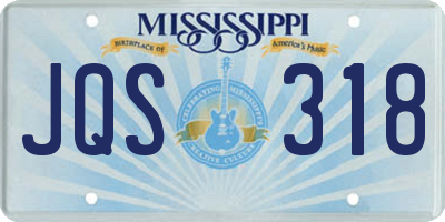 MS license plate JQS318