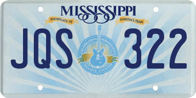 MS license plate JQS322