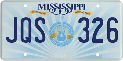 MS license plate JQS326