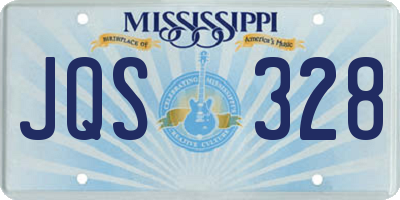 MS license plate JQS328