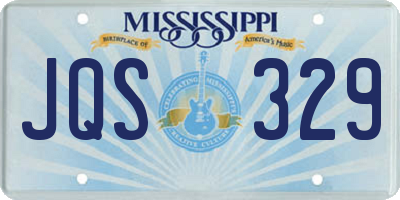 MS license plate JQS329