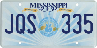 MS license plate JQS335