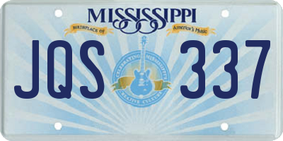 MS license plate JQS337