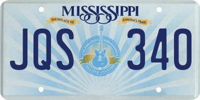 MS license plate JQS340