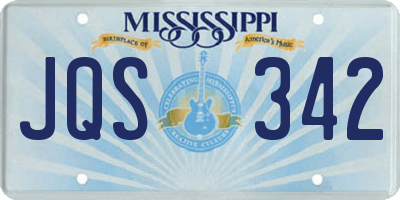 MS license plate JQS342