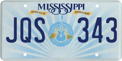 MS license plate JQS343