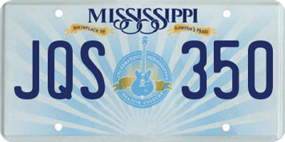 MS license plate JQS350