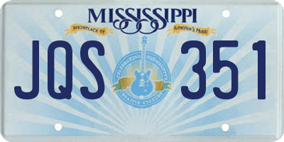 MS license plate JQS351