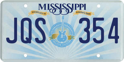 MS license plate JQS354