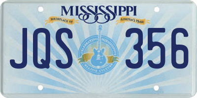 MS license plate JQS356