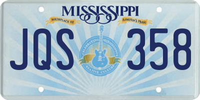 MS license plate JQS358