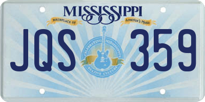MS license plate JQS359