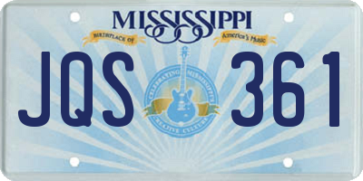 MS license plate JQS361