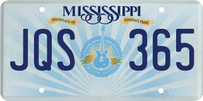 MS license plate JQS365