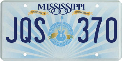 MS license plate JQS370