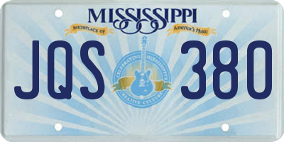 MS license plate JQS380
