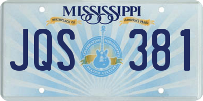 MS license plate JQS381