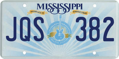 MS license plate JQS382