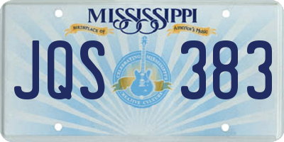 MS license plate JQS383