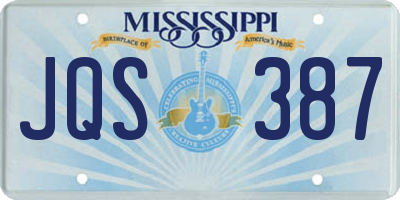 MS license plate JQS387