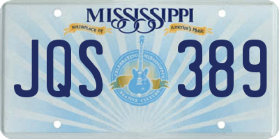 MS license plate JQS389