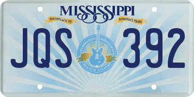 MS license plate JQS392