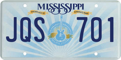 MS license plate JQS701