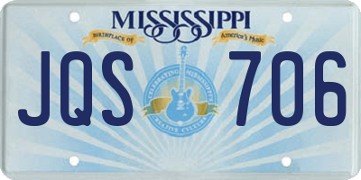 MS license plate JQS706