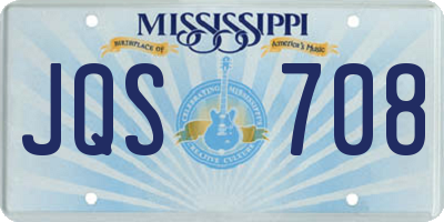 MS license plate JQS708