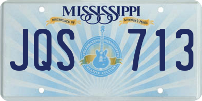 MS license plate JQS713