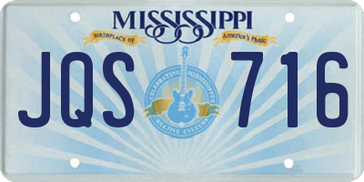 MS license plate JQS716