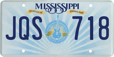 MS license plate JQS718