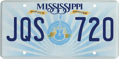 MS license plate JQS720