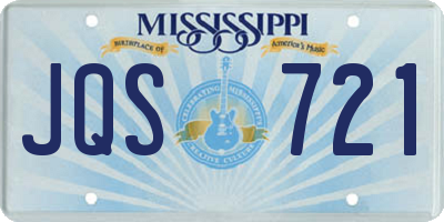 MS license plate JQS721