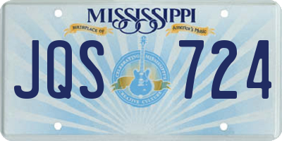 MS license plate JQS724