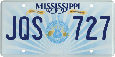 MS license plate JQS727