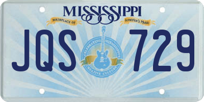 MS license plate JQS729
