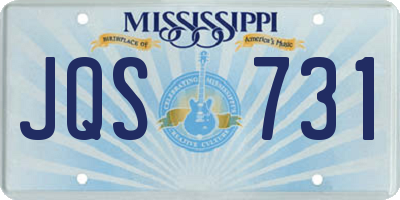 MS license plate JQS731