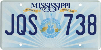 MS license plate JQS738
