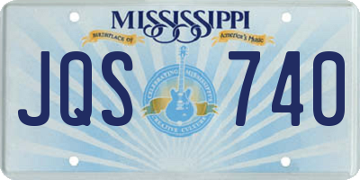 MS license plate JQS740