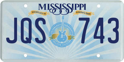 MS license plate JQS743