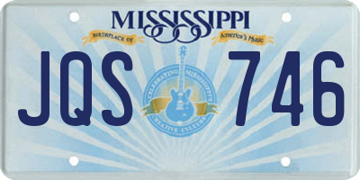MS license plate JQS746