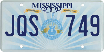 MS license plate JQS749