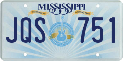 MS license plate JQS751