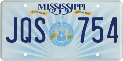 MS license plate JQS754