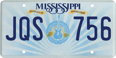 MS license plate JQS756