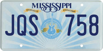 MS license plate JQS758